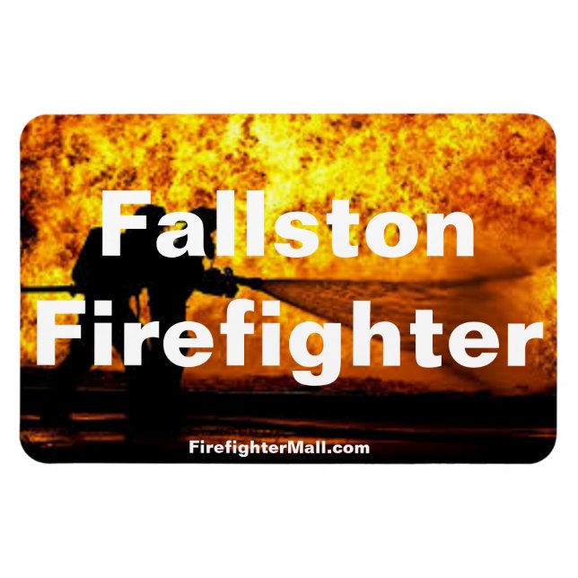 Fallston Firefighter Flames flexible magnet (Horizontal)