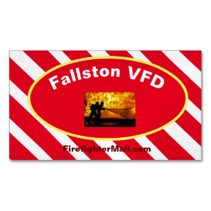 Fallston VFD Flames Magnetic Business Cards