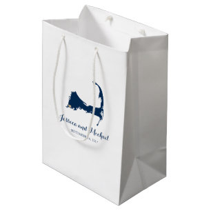 Falmouth Cape Cod Map with Heart GUEST BAG