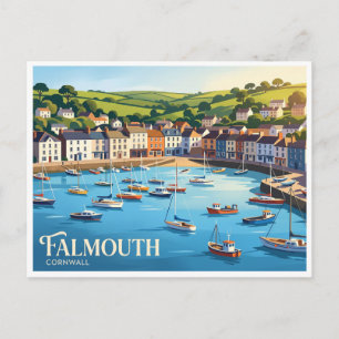 Falmouth Harbour England Postcard