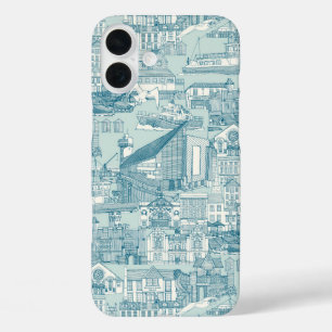 Falmouth toile peacock sea glass iPhone 16 plus case