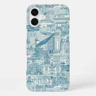 Falmouth toile peacock sea glass iPhone 16 plus case