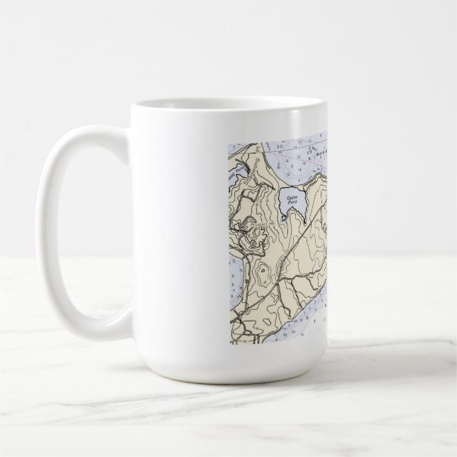 False Albacore Montauk Chart Coffee Mug (Left)