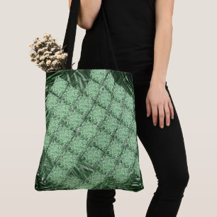 False ceramic, simulated grass and wall parts tote bag