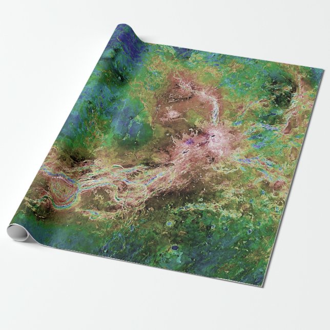 FALSE-COLOR VENUS  WRAPPING PAPER (Unrolled)