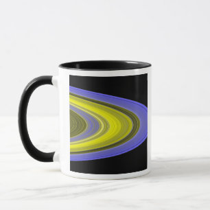 False-colour image of Saturn's rings Mug