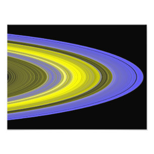 False-colour image of Saturn's rings Photo Print