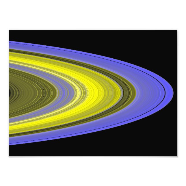 False-colour image of Saturn's rings Photo Print (Front)