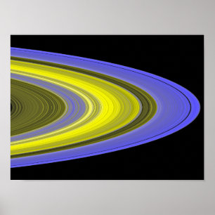 False-colour image of Saturn's rings Poster