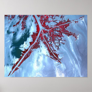 False colour satellite poster
