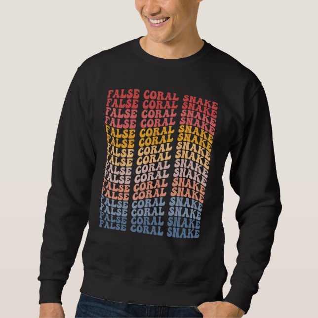 False Coral Snake Groovy Retro Sweatshirt (Front)