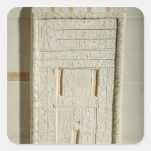 False door of Sheshi, c.2300-2200 BC (painted lime Square Sticker