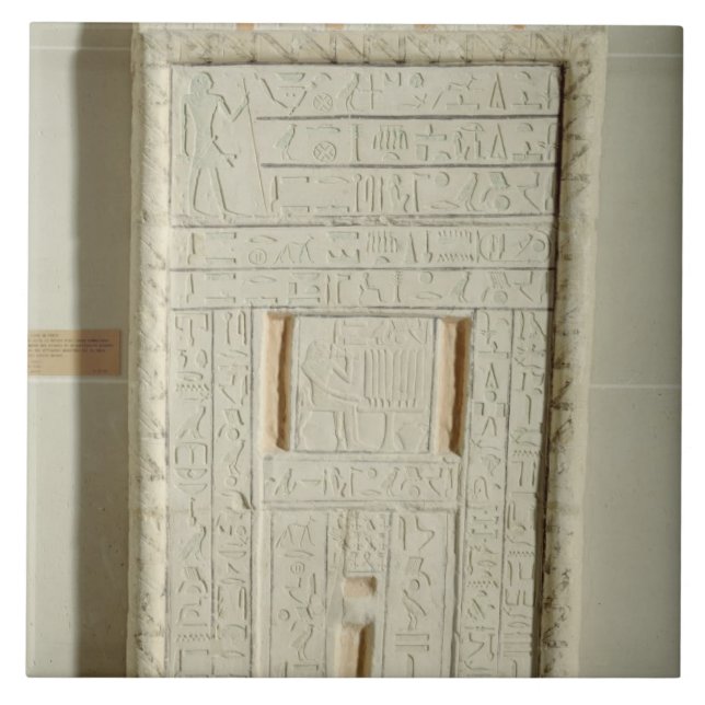 False door of Sheshi, c.2300-2200 BC (painted lime Tile (Front)
