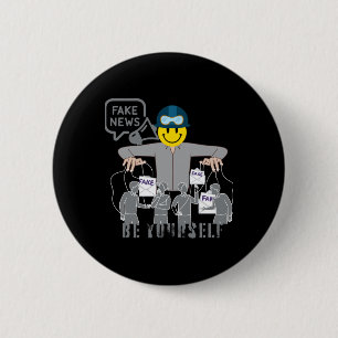 False Fake News Conspiracies Illusion Of Truth Sti 6 Cm Round Badge
