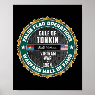 False Flag Operation Warfare Strategy Gulf Tonkin Poster