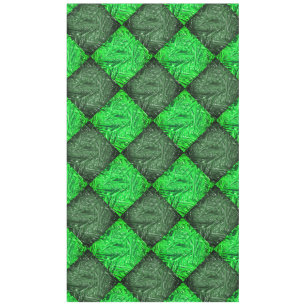 False green chess grass or coconut leaves. tablecloth
