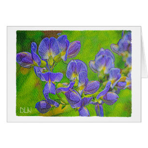 False Indigo/Floral Art/Watercolor Look