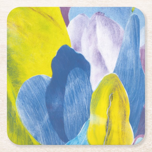 False Indigo III Square Paper Coaster (Front)