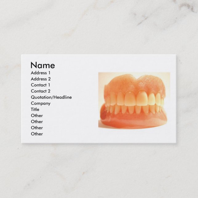 False Teeth Business Card (Front)