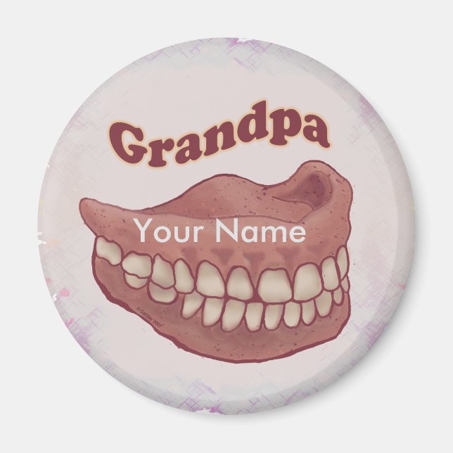 False Teeth Grandpa   magnet (Front)