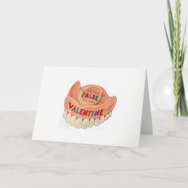 False Teeth Valentines Day Card (Front)