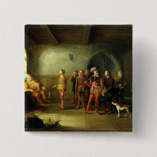Falstaff and the Recruits, from 'Henry IV, Part II 15 Cm Square Badge