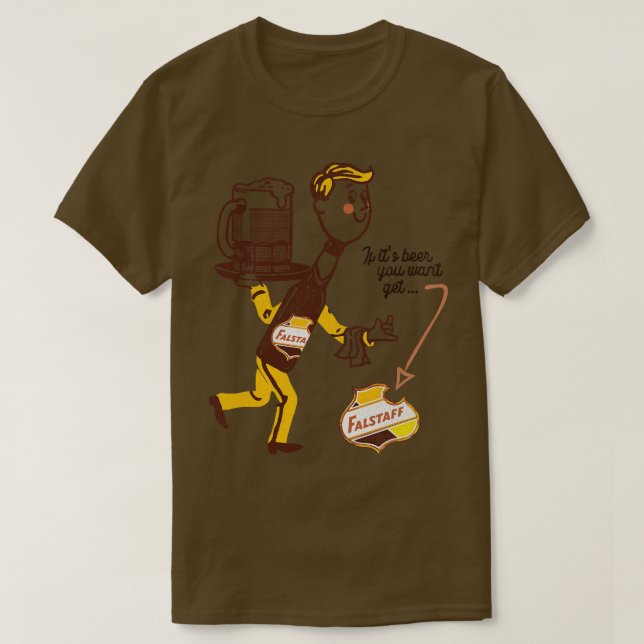 Falstaff Retro Defunct Beer Man T-Shirt (Design Front)