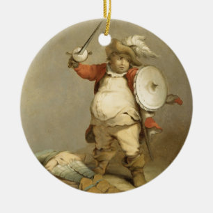 Falstaff with the Body of Hotspur, c.1786 (oil on Ceramic Tree Decoration