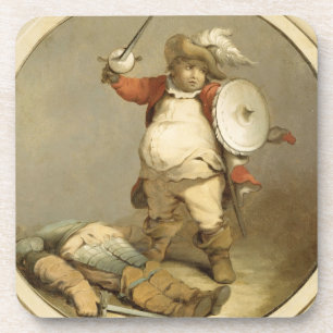 Falstaff with the Body of Hotspur, c.1786 (oil on Coaster