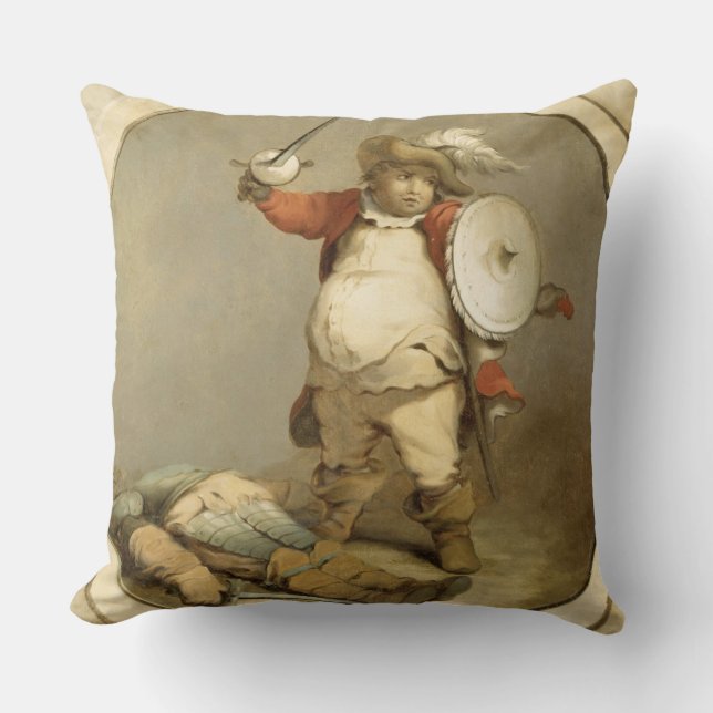 Falstaff with the Body of Hotspur, c.1786 (oil on Cushion (Front)