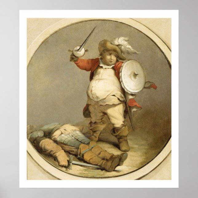 Falstaff with the Body of Hotspur, c.1786 (oil on Poster (Front)