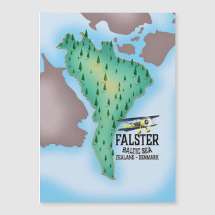 Falster Island Denmark travel poster.