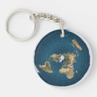 Falt earth Key Chain