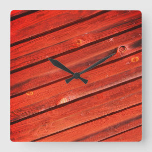 Faluröt,Typical Swedish Falun colors Square Wall Clock