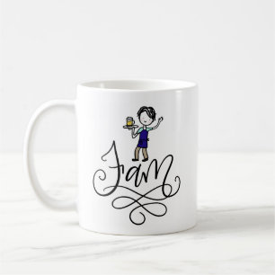 Fam, custom illustrated and hand lettered coffee mug