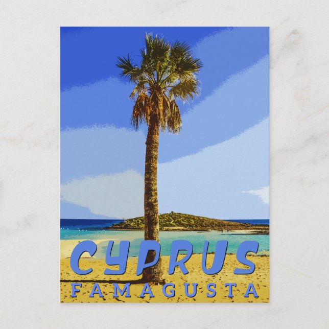 famagusta cyprus - cyprus beaches holiday postcard (Front)