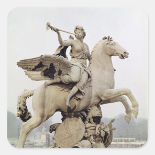 Fame Riding Pegasus  1699-1702 Square Sticker
