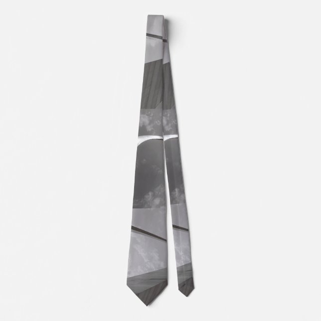 Famed Black and White Design Gateway Arch Tie (Front)