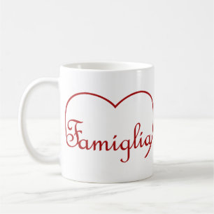 Famiglia Italian Family heart Red Coffee Mug