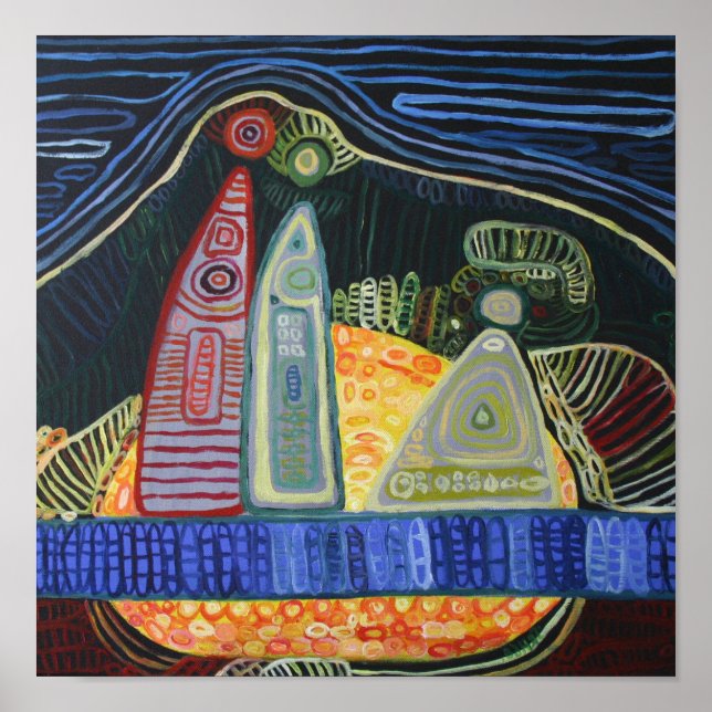 Familia Asbtract Art Painting Value Poster Paper (Front)