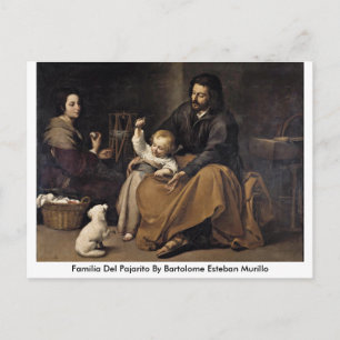 Familia Del Pajarito By Bartolome Esteban Murillo Postcard