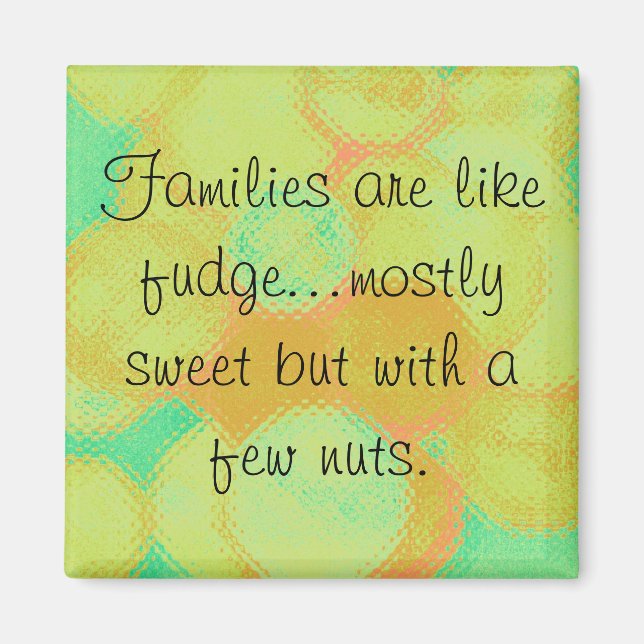 families and fudge magnet (Front)