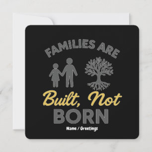 Families Are Built, Not Born Adoption Awareness Invitation