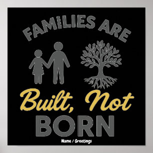 Families Are Built, Not Born Adoption Awareness Poster
