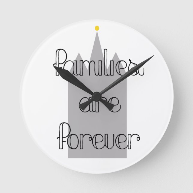 families are forever mormon lds temple round clock (Front)