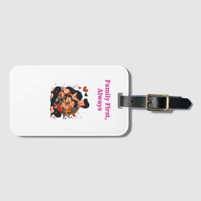 Familly First  Luggage Tag (Front Horizontal)