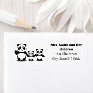 Family 1 Parent 2 Kids Return Address Labels
