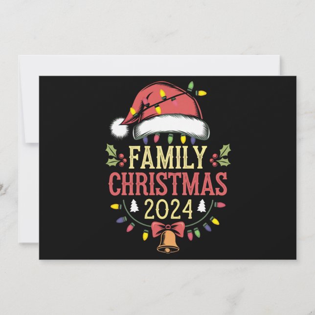 Family 2024 Christmas Matching Outfits Team Santa  Holiday Card (Front)