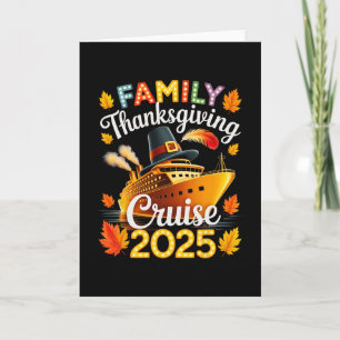 Family 2025 Thanksgiving Cruise Ship Vacation Card