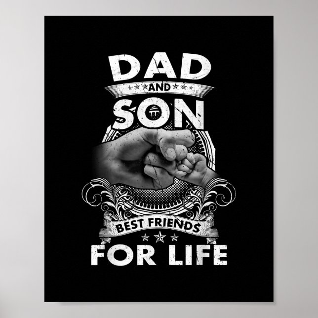 Family 365 Dad And Son Best Friends For Life Poster (Front)